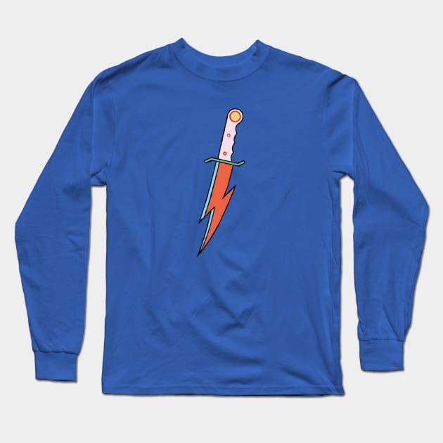 Bowie Knife (Ziggy Stardust style) Long Sleeve T-Shirt by StrayCat